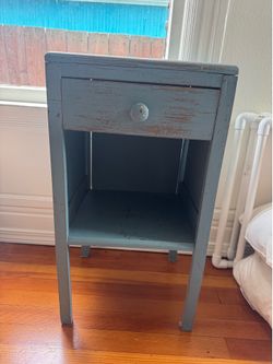 Small blue nightstand/side table