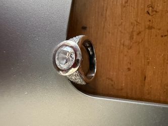 Silver ring! Very pretty.