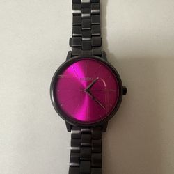 Nixon Kensington Women’s Analog Watch - Gunmetal / Pink Sunray