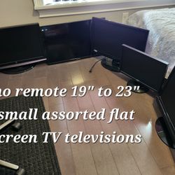 17 Inch To 21 In Small Assorted Flat Screen Television HDTV No Remotes