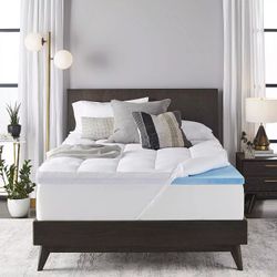 Two Layer Gel Memory Foam Mattress Topper