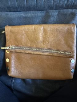 Hammitt VIP Med Mahogany Pebble Leather Brushed Gold Hand Bag Purse