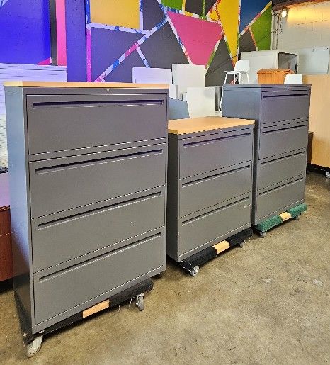 3-4 Drawer Lateral File Cabinets