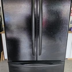 Black 25.5 Cubic Foot French Door Refrigerator