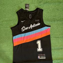 San Antonio Spurs Victor Wembanyama New Black Jersey