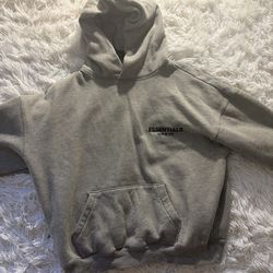 grey essential hoodie size small