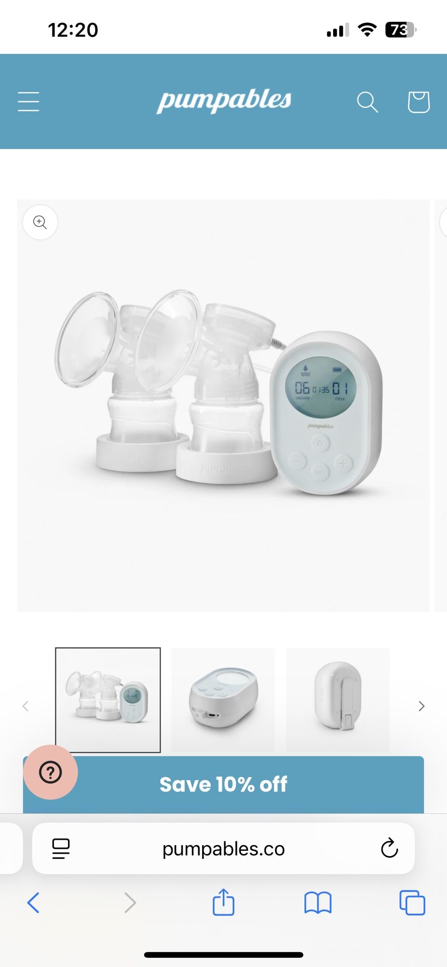 **Used twice** Pumpables Genie Advanced Breast Pump