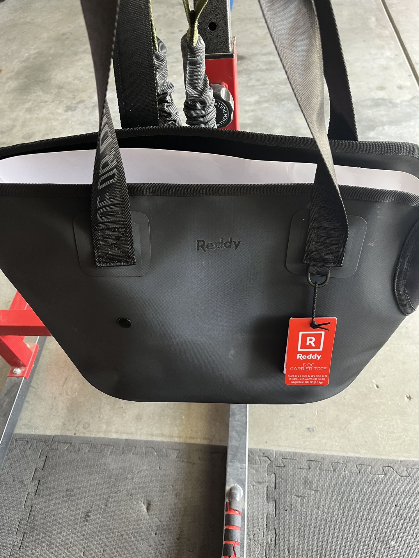 Reddy Black Ride or Die Carrier Tote for dogs cats