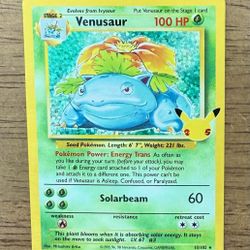 Pokémon TCG Celebrations Classic Collection VENUSAUR Holo #15/102