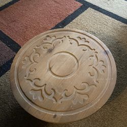 Wooden Dessert Stand W/galvanized Bottom 14”round 