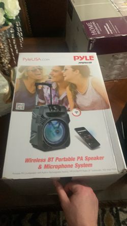 Wireless bt portable pa speaker and microphone system