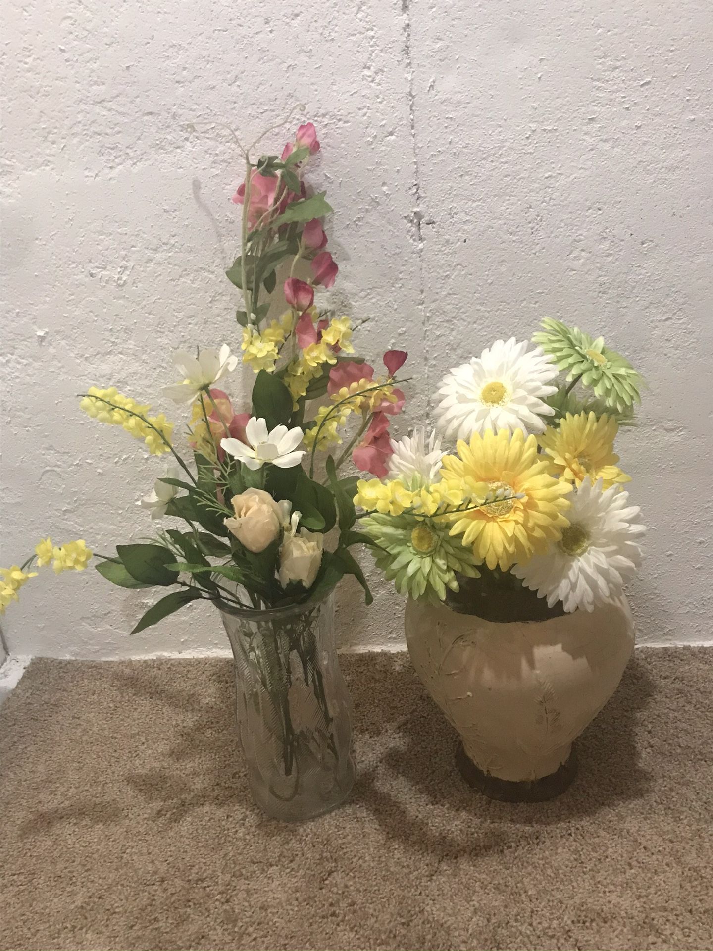 flower stems with vases