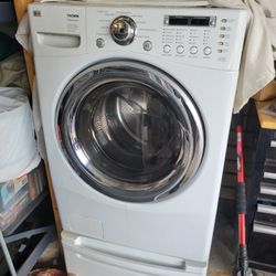 LG washer And Dryer With Pedestals 