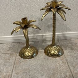 Palm Tree Candle Holders