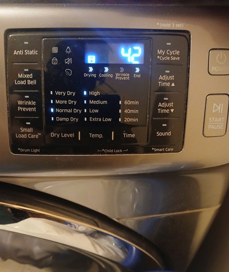 Samsung Front- Load Electric Dryer W/Steam & Sensor Dry Features