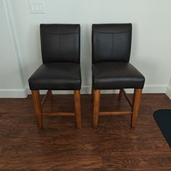 High Quality Leather Counter Stool - Set Of 2
