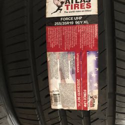 Brand New Tires (1) Atlas Force UHP (255/35R19XL) (Single) ($99)