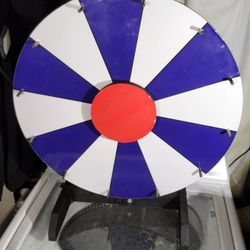 Commercial large size 27" price wheel of fortune table wooden spin game Erasable Whiteboard Surface