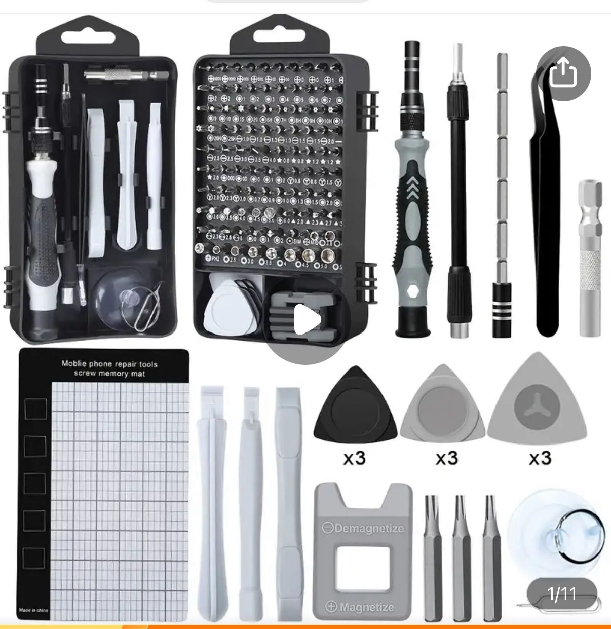 122pcs stainless steel magnetic Precision Screwdriver, for Computer & Phone Repair Tool with Case 