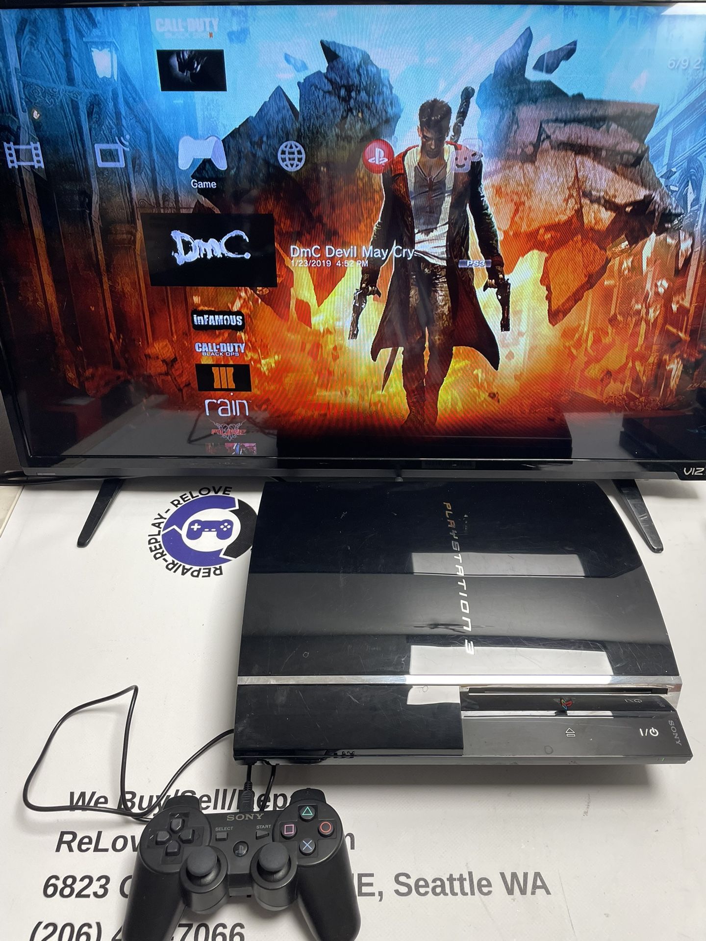 Modded Backwards Compatible PlayStation 3 - Lot Of Games Available - Tested No Issues - For Sale Or Trade