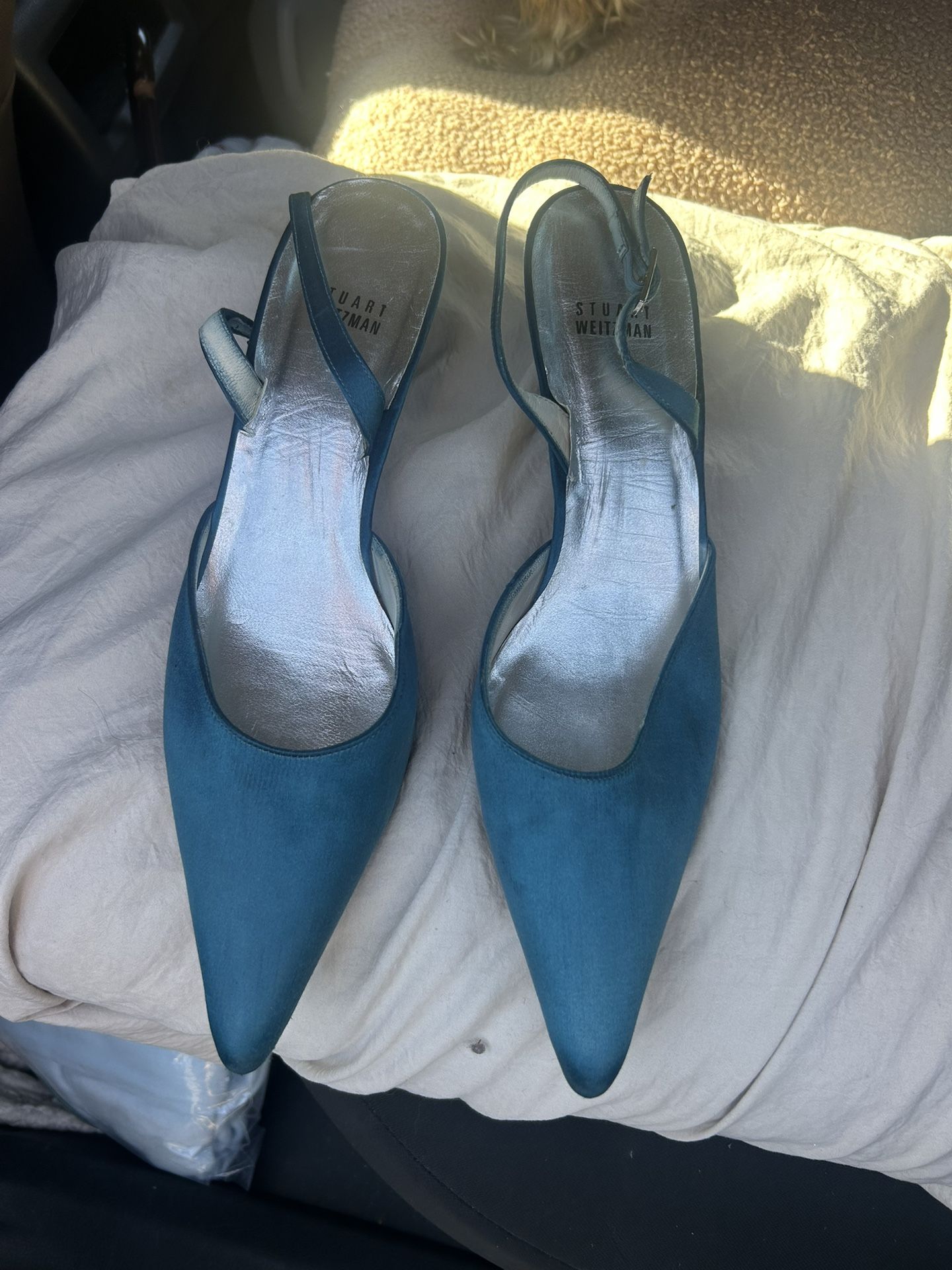 Stuart Wietzman Teal Pumps