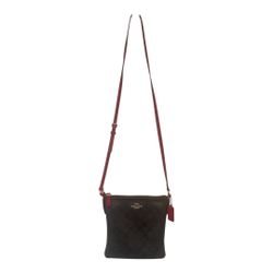 Coach Brown and Red Crossbody Bag