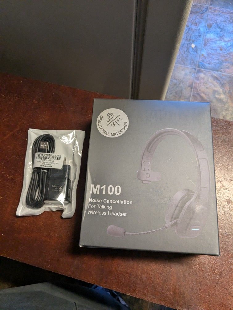 M100 Wireless Bluetooth Headset V5.0, Noise Canceling