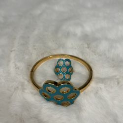 Set Two Piece Seven Eyes, Gold Plated