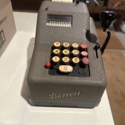 Antique Barrett Adding Machine 
