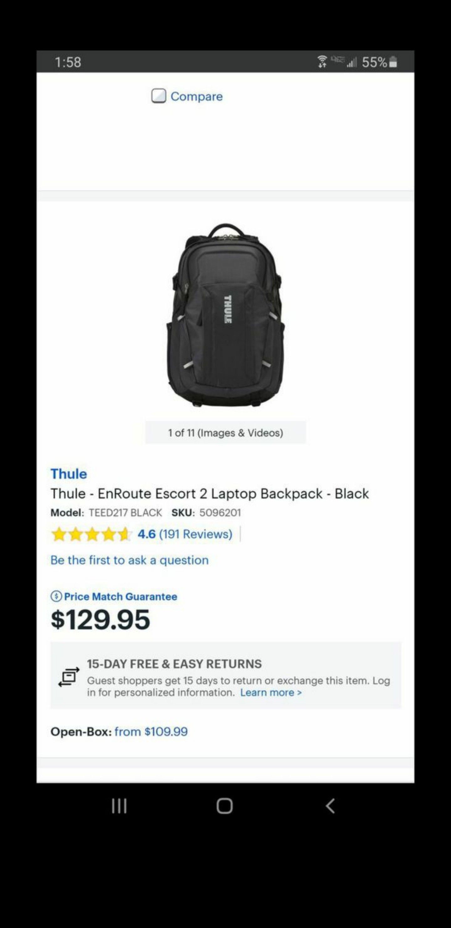 NEW THULE BACKPACK!