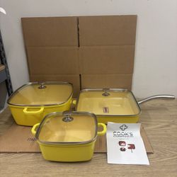 New 6-Piece Perfect Weight Cookware Set Yellow
