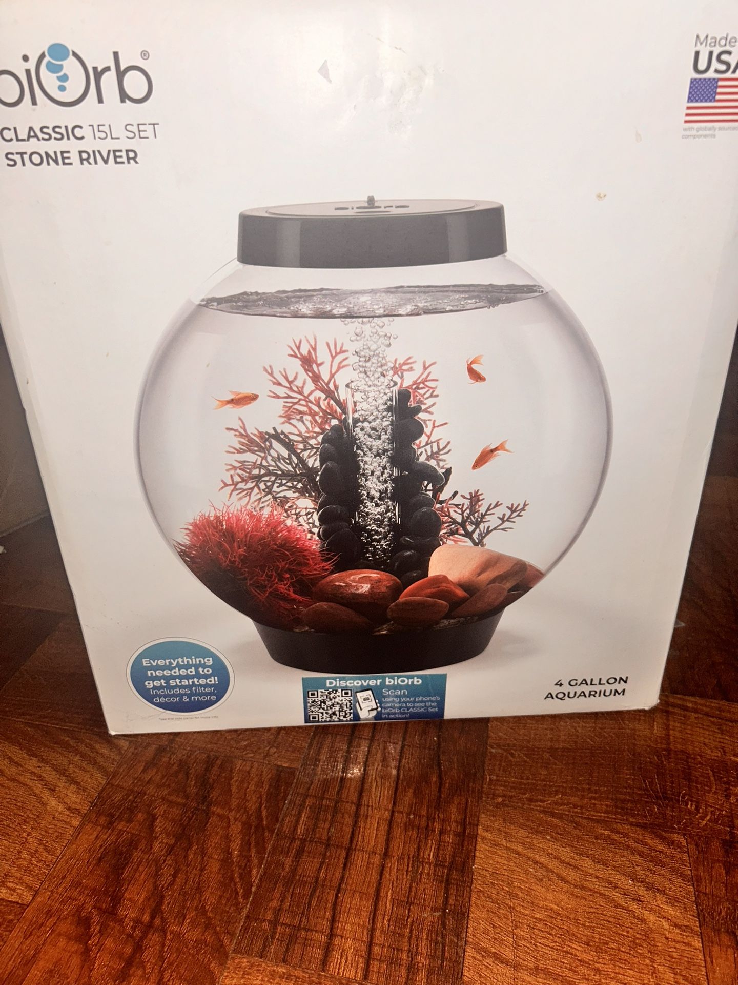 biOrb Classic 15 Complete Aquarium Set, Black, 4-Gallon