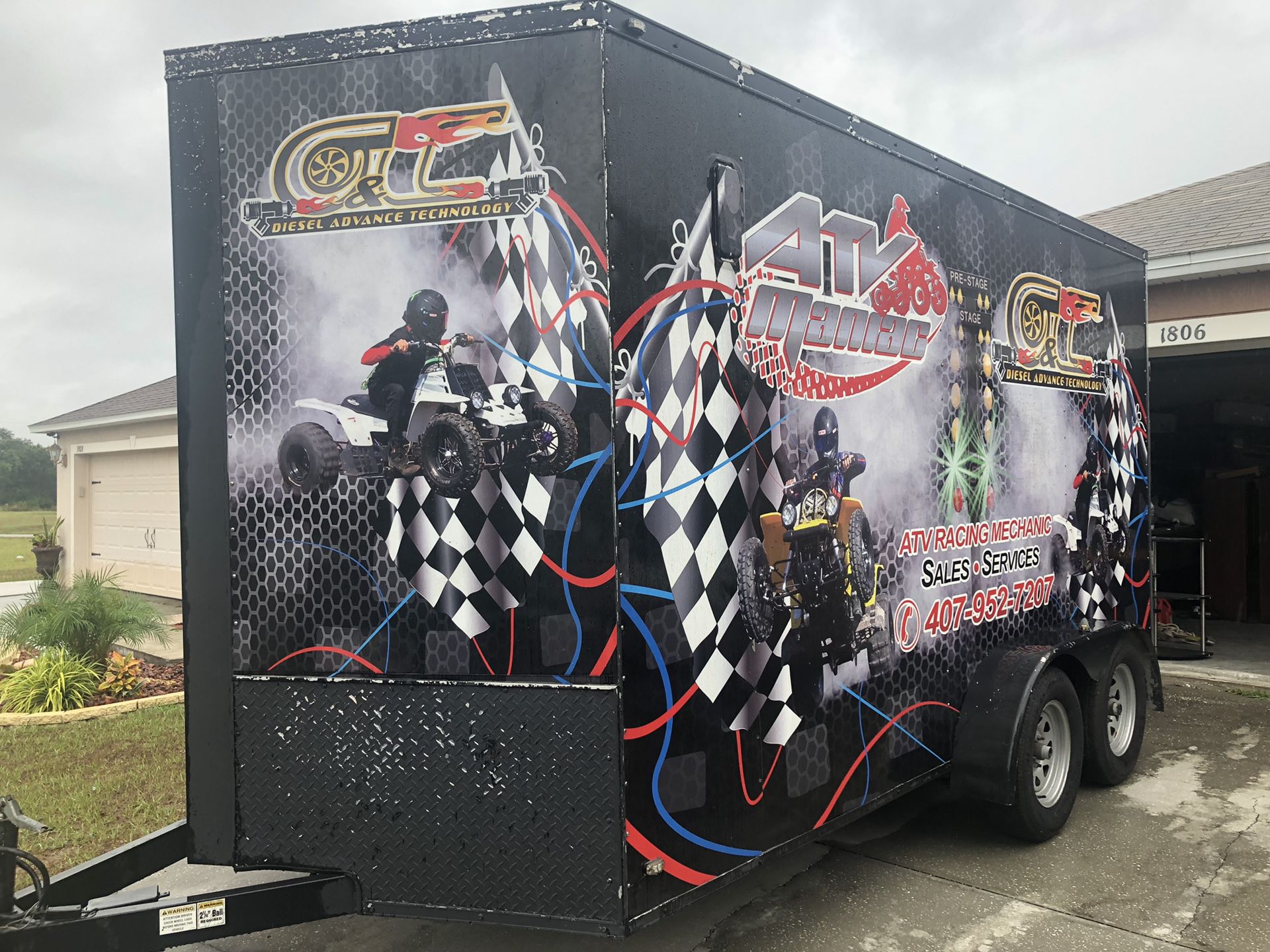 Trailer 7x16 and 10 ft tall title in hand private seller Obo!!!!!!!!!!!!!!