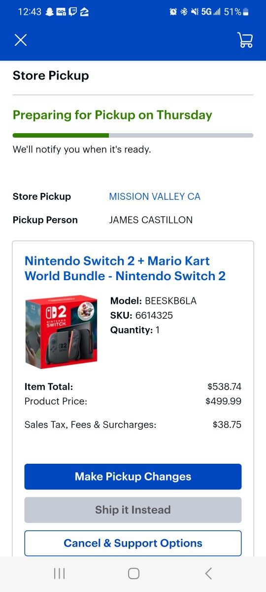 Nintendo Switch 2 + Mario Kart World Bundle