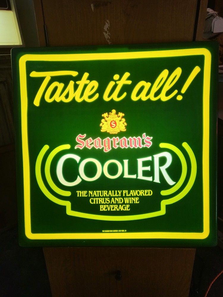 Seagram's Cooler Lighted Sign 