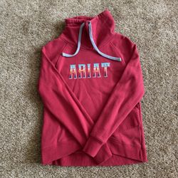 Red Ariat cowl neck sweatshirt; perfect condition