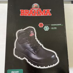 Brahma Escott U.S. Size 10,5 Wide Width Soft Toe Work Boots