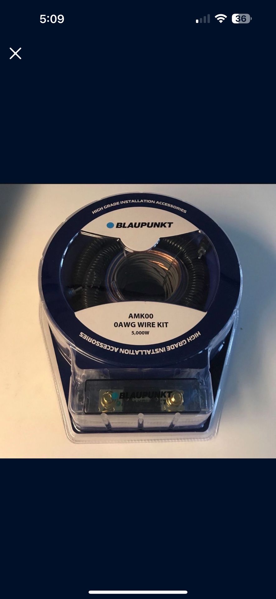 Blaupunkt 0 Gauge Amplifier Wiring Kit