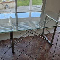 Glass Table Metal Frame 