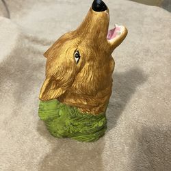 Hand Painted Driftwood Wolf 