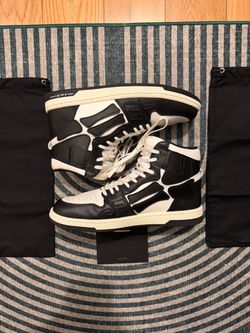 Amiri Skel-Top High Sneakers Black White 9.5