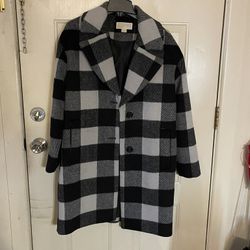 MICHAEL Michael Kors Women's Plaid Drop-Shoulder Coat