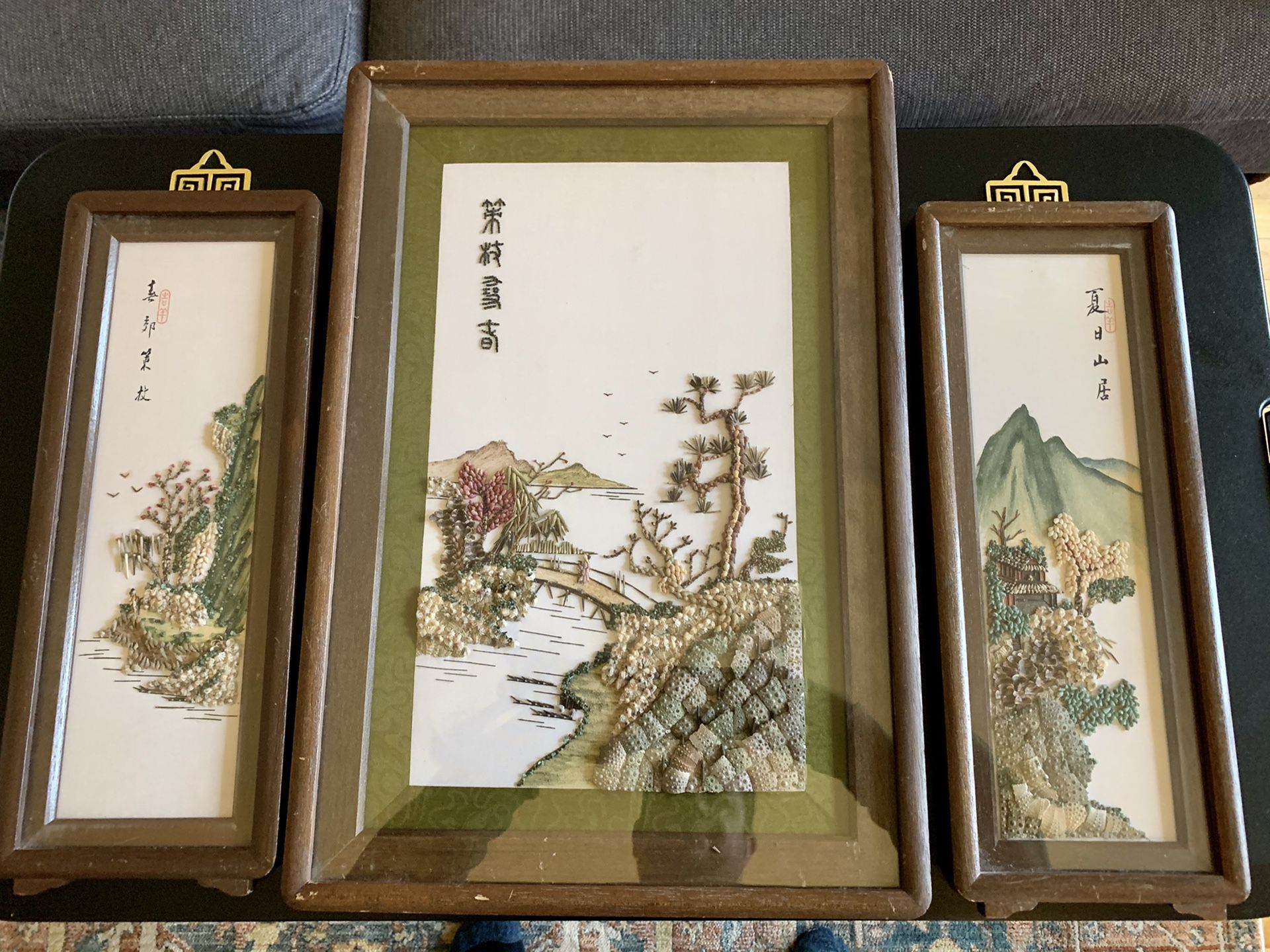 Vintage Asian art (set of 3 prints)