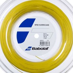 Tennis String _ Babolat RPM Hurricane _ Full Reel 200M _ 16 Gauge _ Yellow