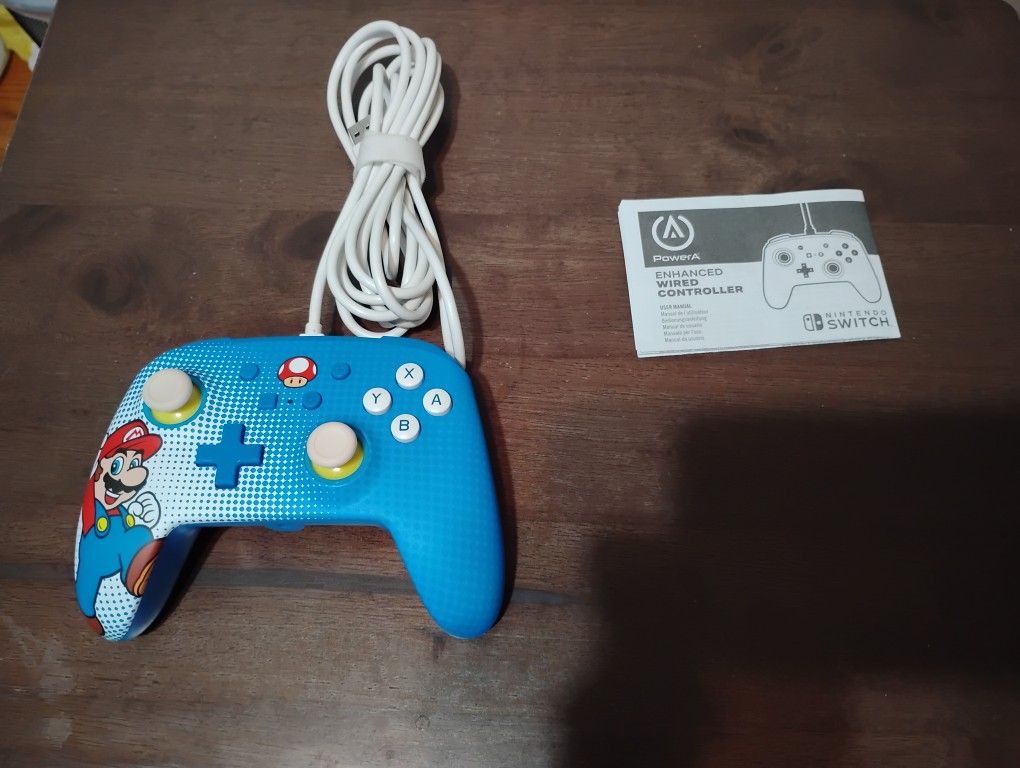 PowerA Switch Pro Controller Usb 10FT With Manual