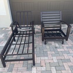 Matching Outdoor Patio Chaise Lounge and Rocking Chair 