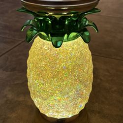 Pineapple Water Globe 3 Wick Candle Holder 