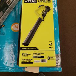 NEW Ryobi 18 Volt One+ Cordless Blower With Battery And Charger P2190VNM