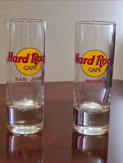 Hard Rock shot glasses-San Juan & Miami