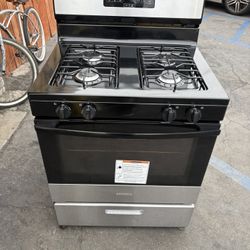 Amana Stove 30” Wide 4 Burners Gas Oven Stainless Steel 